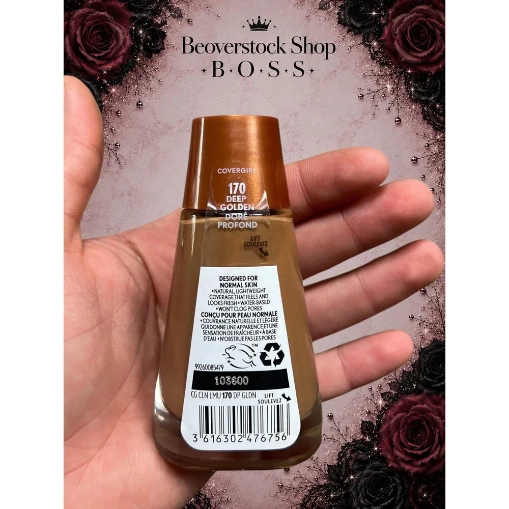 New COVERGIRL Clean Liquid Foundation – 170 Deep Golden – 1 fl oz